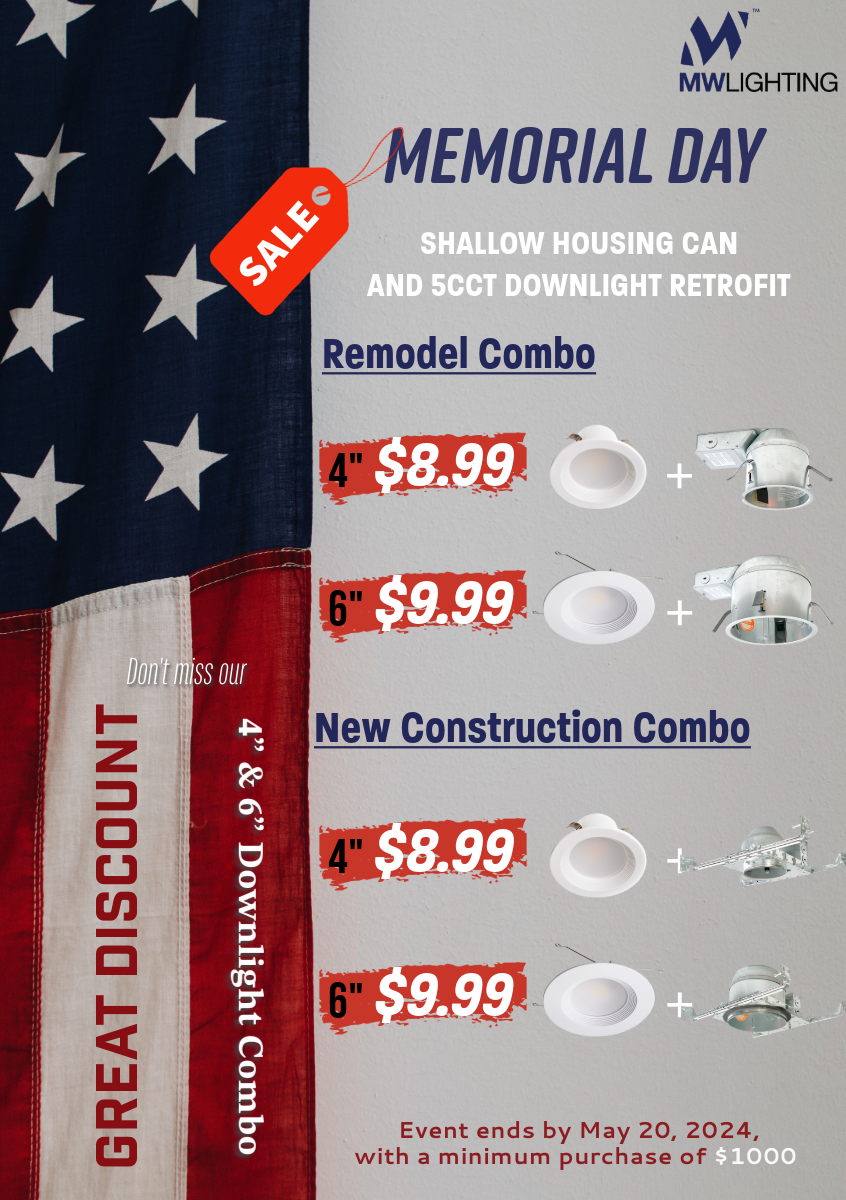 MW Lighting Memorial Day promotional flyer artwork